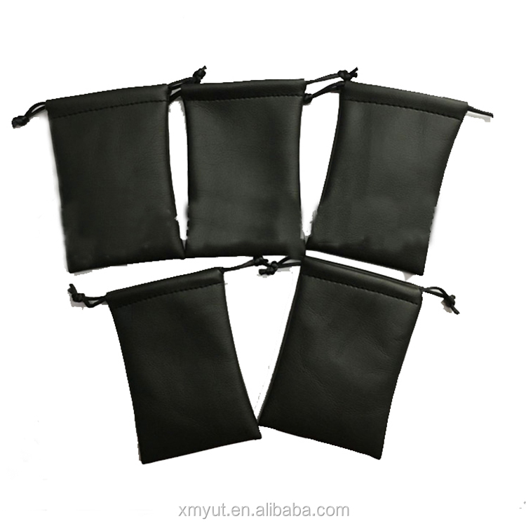 PU Leather Jewelry Packaging Bag Cosmetic Drawstring Bag Gift Bag Jewelry Pouch with logo
