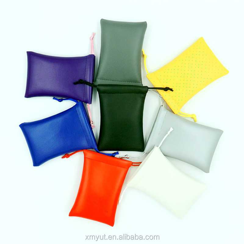 PU Leather Jewelry Packaging Bag Cosmetic Drawstring Bag Gift Bag Jewelry Pouch with logo