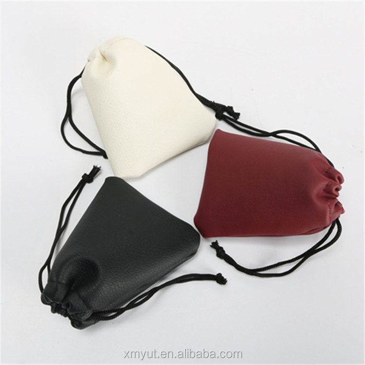 PU Leather Jewelry Packaging Bag Cosmetic Drawstring Bag Gift Bag Jewelry Pouch with logo