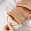 Silk Satin Lined Draw String Bag Gift Drawstring Pouch for Jewelry Rings Earrings Necklace Round Gift Storage Bag