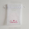 Shoe Bag/organza Pouch Logo or Customized Acceptable Cheap Custom Printed Organza Gift Drawstring Recyclable White with Pink