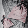 High End Gift Cosmetic Packaging Velvet Dust Shopping Bag Custom Logo Print Drawstring Closure Velvet Suede Jewelry Protection