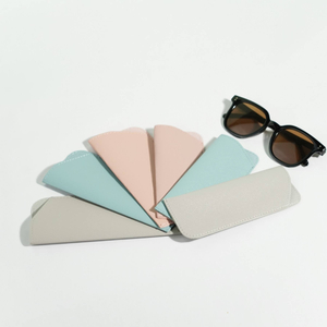 Custom Printed Logo Sunglasses Bag Portable PU Storage Case for Eyeglasses and Lens Glasses Pouch New Style