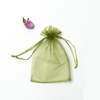 Custom Size Drawstring Gift Organza Pouches Colorful Jewelry Organza Bag Recyclable Grey Color or Customized Acceptable