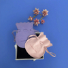 Luxury Custom Logo Jewelry Drawstring Pouch Microfiber Packaging Bag Round Microfiber Jewelry Pouch Jewelry Packaging Box
