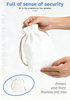 Eco-friendly Cheap Cotton Linen Drawstring Bag Canvas Cotton Logo Printed Gift Packing Pouch Jewelry Dust Bag