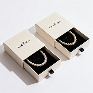 Custom Jewelry Earring Bracelet Sliding Paper Box Jewelry Cardboard Boxes Paper Drawer Sliding Gift Packaging Case