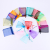 25*35CM Transparent Customized Recyclable Incense Bag 22 Colors Sheer Organza Drawstring Gift Pouch Logo for Packaging Printing