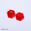 Soft Candy Color Velvet Jewelry Box Fashionable Hexagon Pendant Earrings Necklace Wedding Ring Storage Packaging Gift Girls