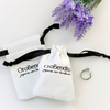 Custom Logo 100% Organic Cotton Drawstring Jewelry Bag Small Canvas Pouch for Ring Packaging and Gift Giving