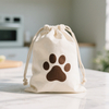 Cotton Poop Bags for Pets Lightweight Drawstring Pouch for Dog Waste or Refuse Disposal Custom Size