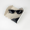 Custom Print Logo PU Leather Color Sunglasses Case Triangular Folding Glasses Case Handmade Foldable Sunglasses Case