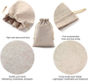 Reusable Customize Print Logo Jewelry Soap Jute Bag Hemp Burlap Linen Bracelet Pouch Small Jute Drawstring Bag