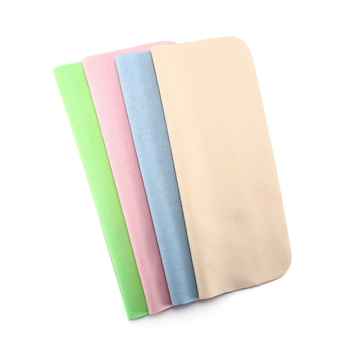 Custom High Quality Microfiber Sunglasses Cleaning Cloth Soft Suede Optic Frames Cleaner for Screen Usage