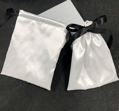 Portable Custom Logo Large Satin Drawstring Pouch Bracelets Jewelry Bag Swimwear Sex Toys Underwear Dolls Storage Satin Bag