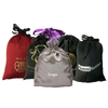 Eco-Friendly Dust-proof Large Satin Bag Recyclable Satin Drawstring Bag with Custom Logo and Silk Screen Printing