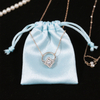 Custom Small Mini Square Satin Jewelry Drawstring Pouch Bag for Ring Necklace Organizer Storage Anti Tarnish Waterproof