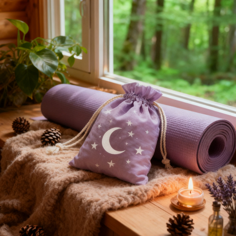 Soft Organic Cotton Bag Recyclable Cotton Drawstring Bag for Yoga Props and Meditation Tools with Customizable Logo