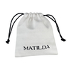 Recyclable Organic Custom Print Logo Cotton Drawstring Bag Canvas Jewelry Dust Pouch Candles Perfume Combs Cotton Pouch Bag