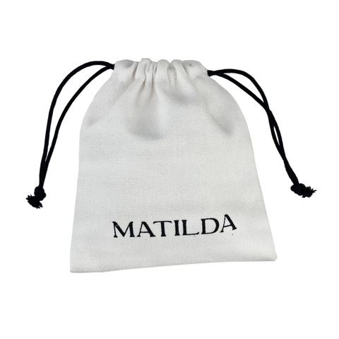 Recyclable Organic Custom Print Logo Cotton Drawstring Bag Canvas Jewelry Dust Pouch Candles Perfume Combs Cotton Pouch Bag