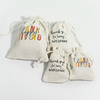 Custom Printed Biodegradable Linen & Cotton Jute Bag Reusable Drawstring Pouch for Jewelry Soap & Gift Packaging