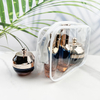 Custom Logo Portable Travel Makeup Bag Transparent PVC with Zipper Key Chain Storage for Cosmetics & Toiletries Custom Zipper