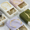 Customizable Soft Foldable Satin Mat Cardboard Display Box Sliding Drawer with Handle for Gift & Jewelry