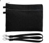 Custom Cotton Canvas Chain Pencil Bag Student Drawing Stationery Bag Black White Cotton Storage Hook Rope Makeup Bag Pouch
