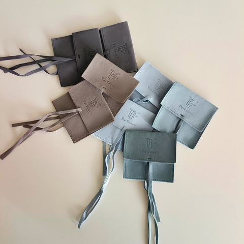 Custom Printing Logo Jewelry Packaging Bags Velvet Envelope Suede Dust Pouch Microfiber Jewelry Gift Pouch