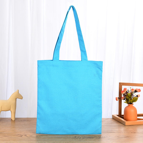 Customizable Printing Solid Color Canvas Cotton Tote Bag Canvas Handbag Shoulder Bag Plain Canvas Shopping Bag