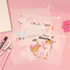 Unicorn Sealed Zipper Plastic Bag Frosted Zipper Thickened Cute Sorting Pvc Bag