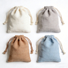 Recyclable Organic Cotton Drawstring Candle Soap Packaging Bag Custom Logo Printed Muslin Pouch Dust Cotton Gift Bags