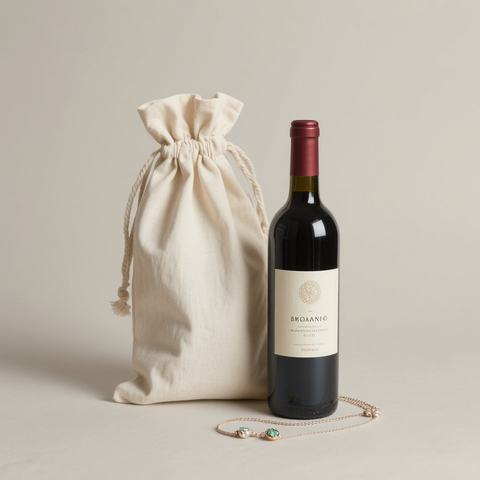 Eco Friendly Organic Cotton Gift Bag Reusable Cloth Packaging for Products Bottles or Jewelry All Cotton