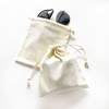Custom Logo Printed Custom White Small Cotton Drawstring Bag Fashion Jewelry Collection Packaging and Storage Container