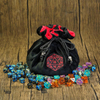 Customized Velvet Multi-Purpose Crystal Square Dice Storage Bag Number Chess and Card Game Toy Dice Storage Bag