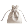 8*10 cm Pink Bijoux Custom Suede Cloth Jewelry Bags, Customized Drawstring Bag Suede Jewelry Pouch with logo