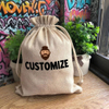 Eco-Friendly Custom Printing Logo Linen Jute Drawstring Travel Pouch Reusable Biodegradable Hemp Burlap Bags for Jewelry Makeup