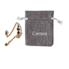 Eco-Friendly Recyclable Custom Logo Printed Jute Jewelry Bag Drawstring Gunny Sack Bag Jute Gift Candle Linen Pouch