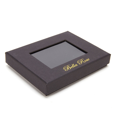 Black Jewelry Box with Plastic Waterproof Window Custom Gift Jewelry Box Jewelry Packaging Paper Box
