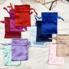 Wholesale Customized Logo Velvet Satin Drawstring Gift Pouch 5*7cm 8*10cm Sizes 11 Colors Jute Organza Jewelry Packaging