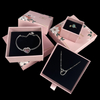 Personalized Custom Logo Cardboard Jewelry Gift Bag Paper Necklace Jewelry Box Ring Box With Lid Drawing Jewelry Packaging Box