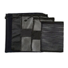 Durable Black Small Polyester Mesh Pouch Bag with logo Label