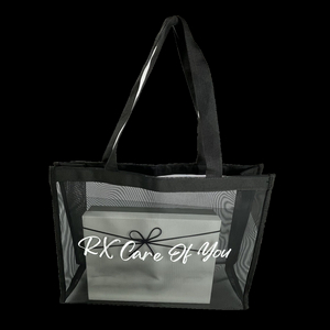 New Design Outdoor Handbag Ripstop Mesh Beach Handbag Tote Bag Fashion Black Personalized Clear Washable Nylon Tote Bag Logo