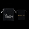 Custom Gold Printing Black Velvet Drawstring Pouch Gift Bag Jewelry Pouch with logo