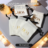 Recyclable Custom Printing Logo White Velvet Bag Flannelette Jewelry Pouch Perfume Candle Pearl Velvet Drawstring Pouch