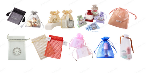 Custom Mesh Organza Pouches Candy Drawstring Bag Wholesale Organza Jewelry Packaging Bag Custom Organza