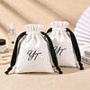 Hot Selling Custom Cotton Bags Reusable Cotton Canvas Packaging Bags Cotton Drawstring Jewelry Pouch Bag