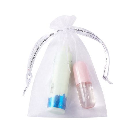Cheap High Quality Custom Printed Organza Bags Jewelry Gift Cosmetic Packaging Bag with logo Ribbon