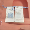 Custom Embroidered Logo Luxury Silk Satin Dust Bag Gift Storage Bags Satin Drawstring Pouch for Baseball Cap