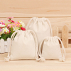Customized Natural Cotton Drawstring Pouch Wedding Party Cosmetic Jewelry Gift Packaging Bag Soft Cotton Muslin Dust Bag